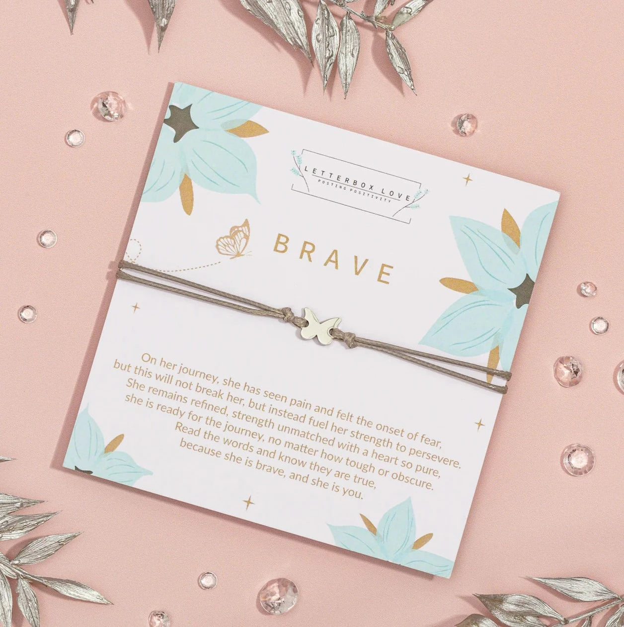 "Brave" Keepsake Bracelet and Card Set