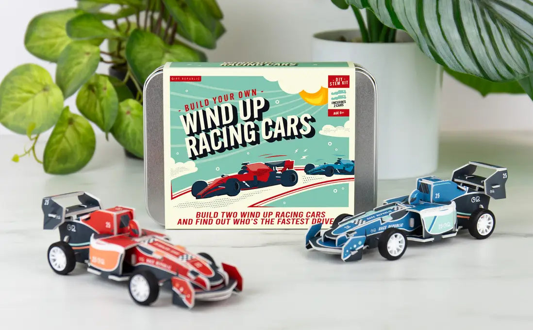 Build Your Own Wind-Up Race Cars