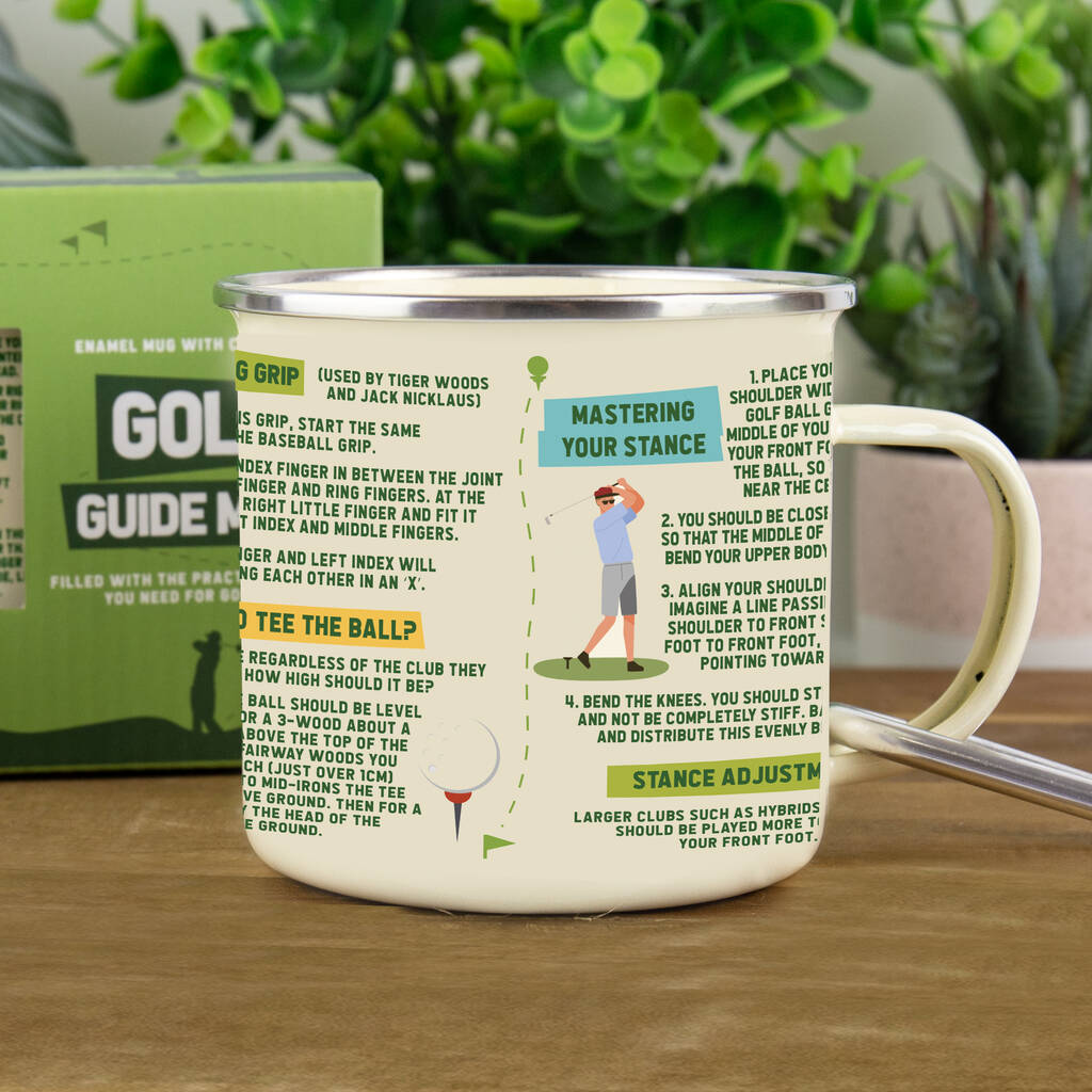 Golf Guide Enamel Mug with Carabiner