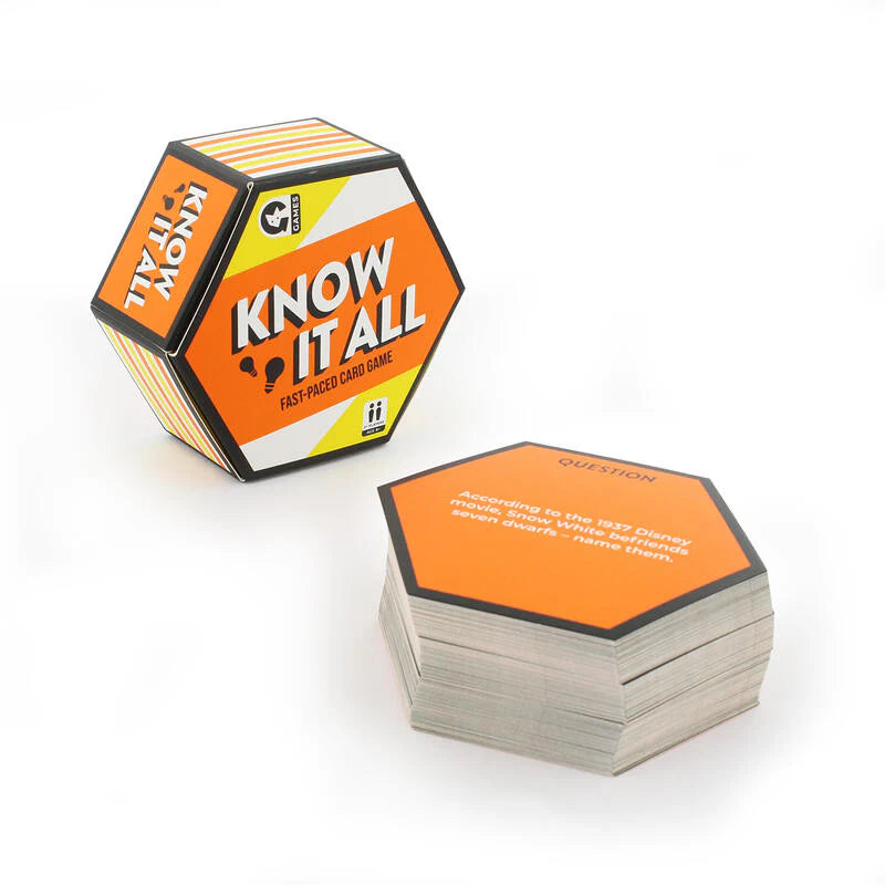 "Know It All" Fast-Paced Card Game