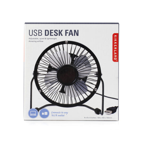 Compact USB-Powered Metal Desk Fan