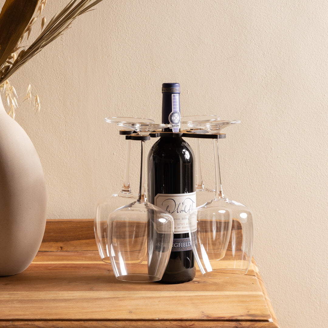 Wine Glass Holder with Elegant Curl Detail