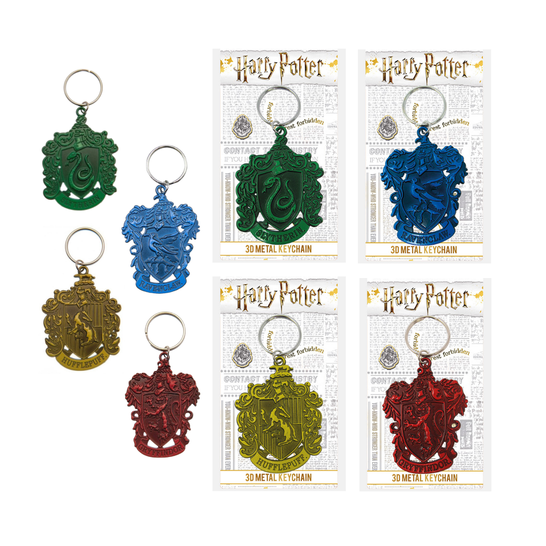 Harry Potter Hogwarts House Metal Keyrings (assorted)