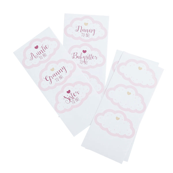 Baby Shower Novelty Guest Stickers (pink/blue/green)