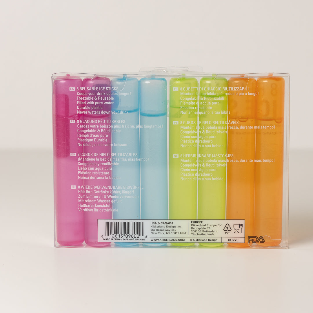 Reusable Rainbow Ice Sticks (Set of 8)