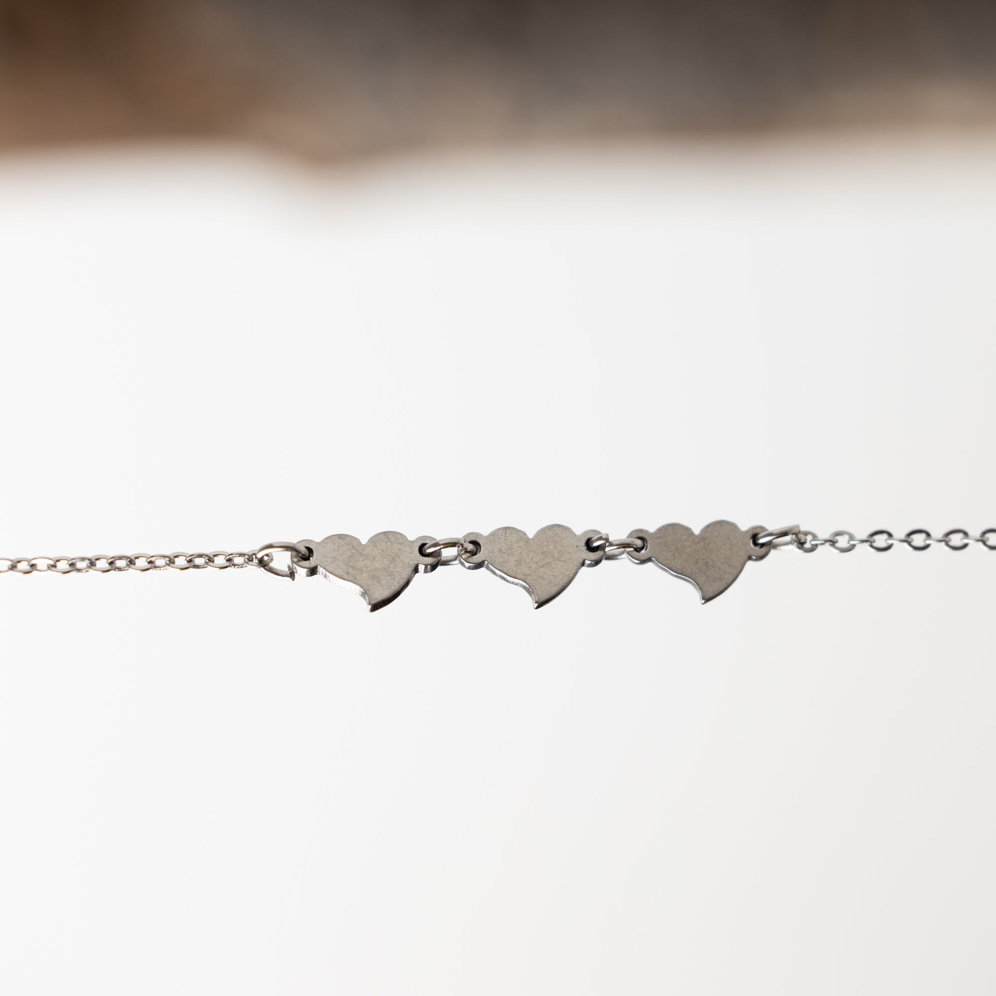 Triple Hearts Chain Bracelet
