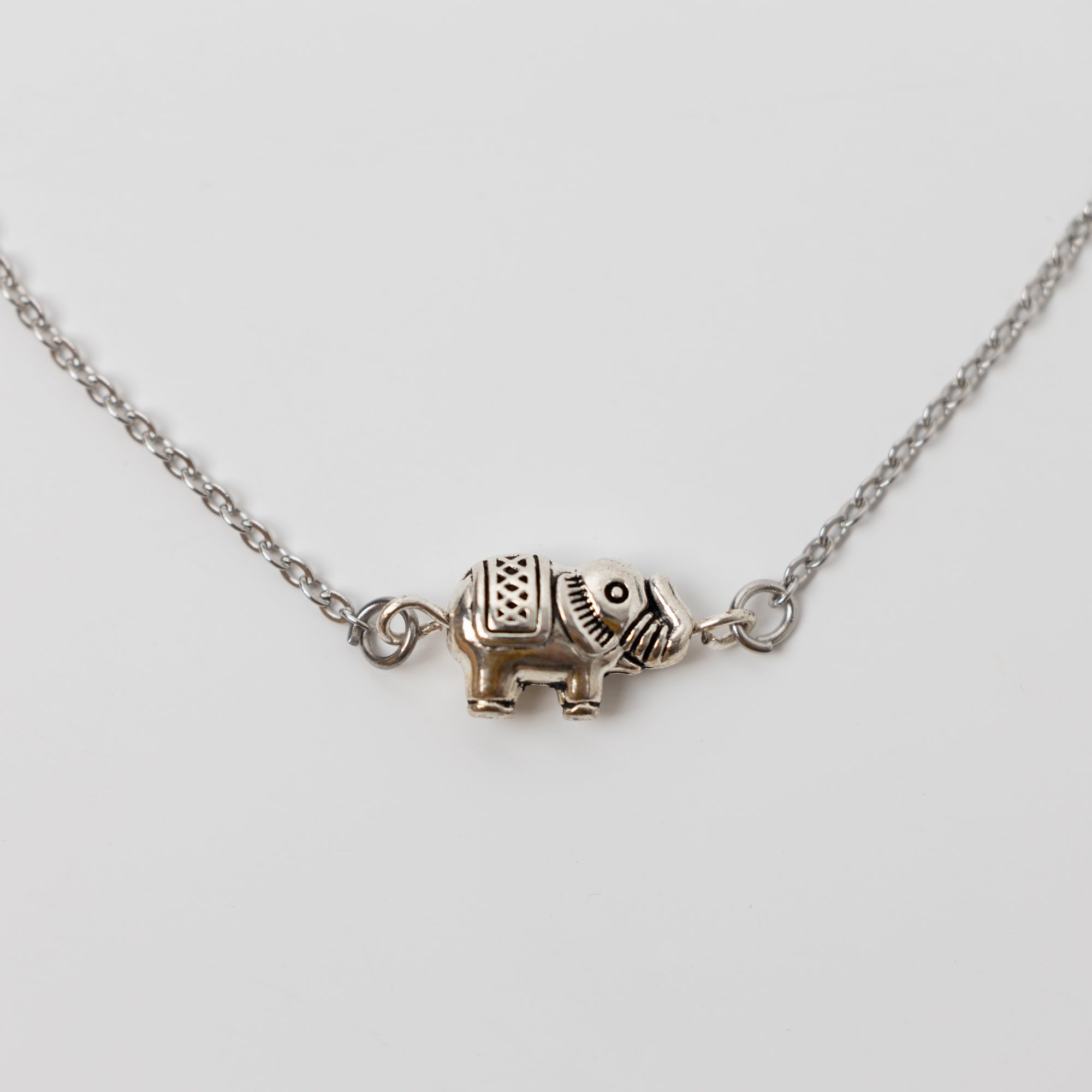 Elephant Silver Chain Bracelet