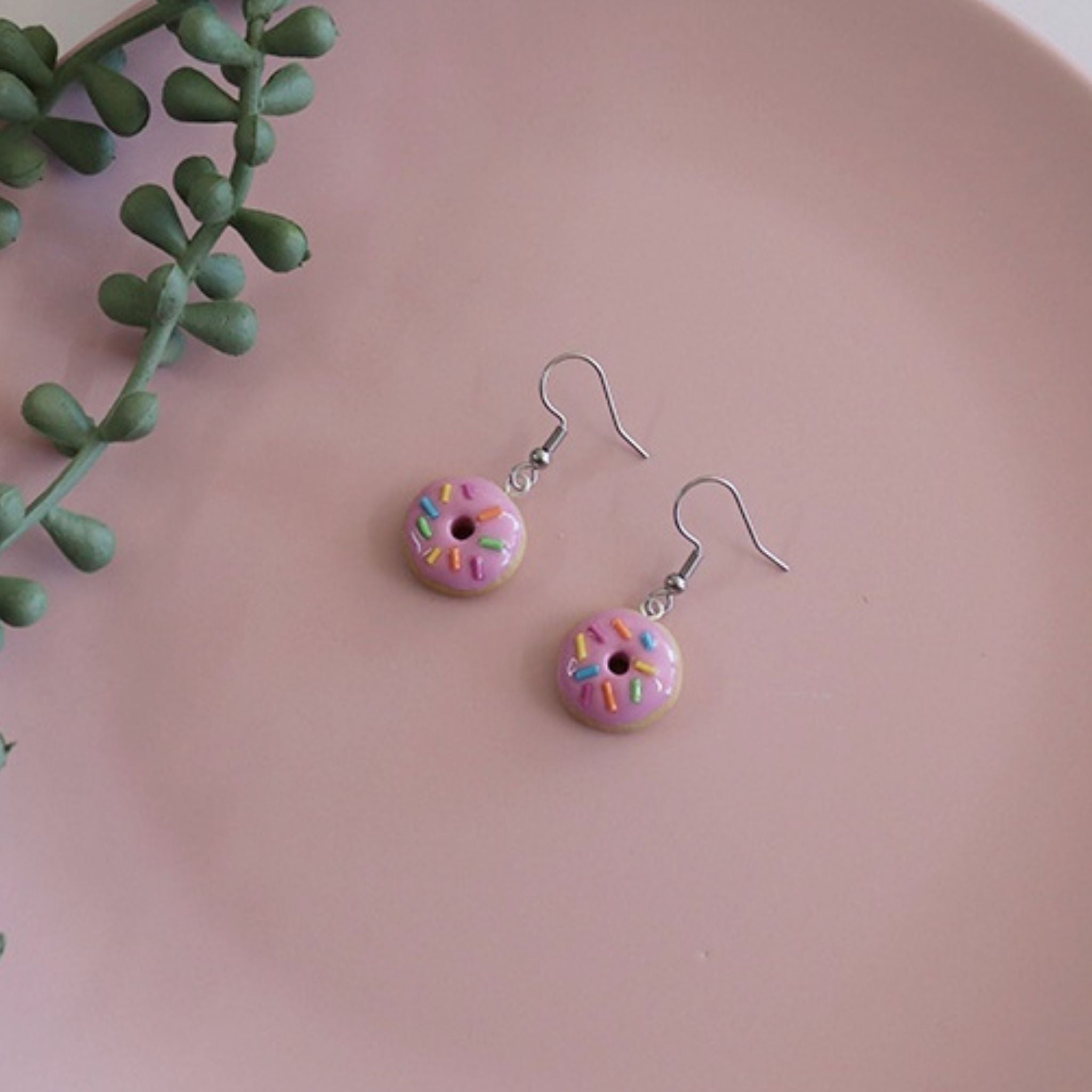 Doughnut Dangle Earrings (assorted colours)