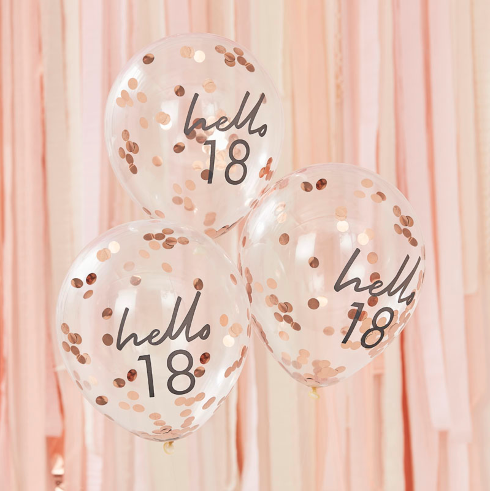 "Hello 18" Confetti Balloons