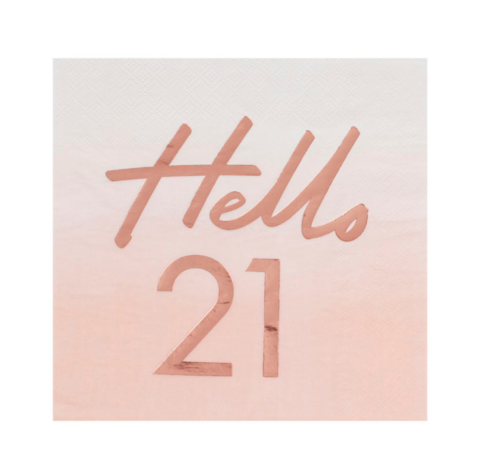 "Hello 21" Paper Napkins