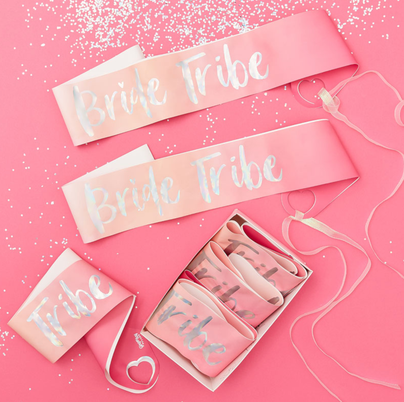 Bride Tribe - Iridescent Bride Tribe Sashes (6 Pack)