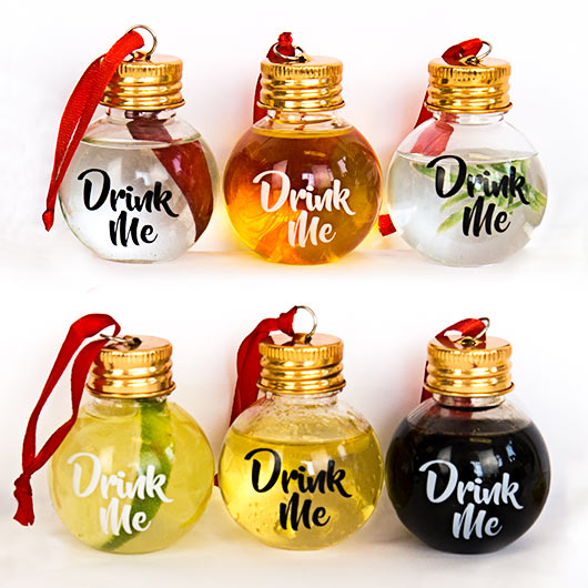 Festive Boozeball Tree Ornaments