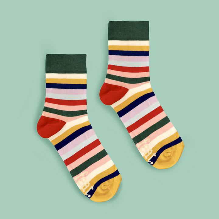 Men’s Striped Summer-Length Socks